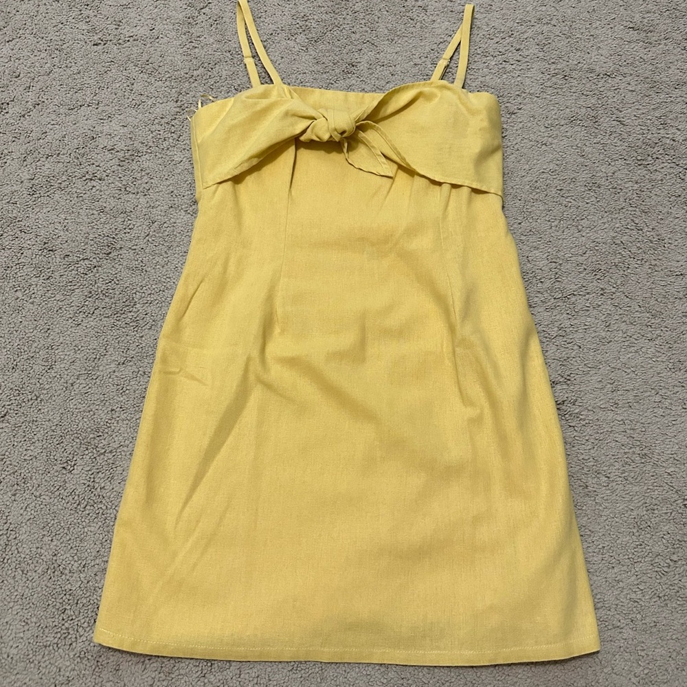 Anna Grace linen spaghetti dress L